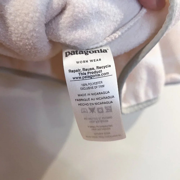 Patagonia Synchilla Cream Fleece Outdoor Casual Snap Button Pullover Small - Picture 5 of 8